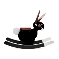 Lapin à bascule noir